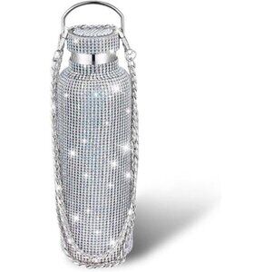 Diamond Water Bottle Bling Rhinestone Stainless Steel Thermal Bottle Refillable